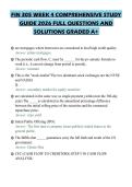 FIN 305 WEEK 4 COMPREHENSIVE STUDY&NewLine;GUIDE 2026 FULL QUESTIONS AND&NewLine;SOLUTIONS GRADED A&plus;