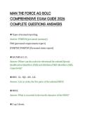 MAN THE FORCE AG BOLC&NewLine;COMPREHENSIVE EXAM GUIDE 2026&NewLine;COMPLETE QUESTIONS ANSWERS