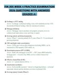 FIN 305 WEEK 4 PRACTICE EXAMINATION&NewLine;2026 QUESTIONS WITH ANSWERS&NewLine;GRADED A&plus;