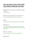 MAN THE FORCE AG BOLC STUDY SHEET&NewLine;2026 UPDATED QUESTIONS SOLUTIONS