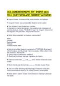 CCA COMPREHENSIVE TEST PAPER 2026 FULL QUESTIONS AND CORRECT ANSWERS&period;pdf&NewLine;&NewLine;