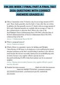 FIN 305 WEEK 7 FINAL PART A FINAL TEST&NewLine;2026 QUESTIONS WITH CORRECT&NewLine;ANSWERS GRADED A&plus;