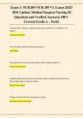 NUR209 Medical Surgical Nursing II Study Guide Practice Questions Answers PDF Download
