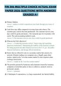 FIN 306 MULTIPLE CHOICE ACTUAL EXAM&NewLine;PAPER 2026 QUESTIONS WITH ANSWERS&NewLine;GRADED A&plus;