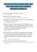 FIN 306 MULTIPLE CHOICE FINAL TEST&NewLine;2026 QUESTIONS WITH CORRECT&NewLine;ANSWERS GRADED A&plus;&NewLine;