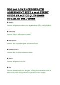 NSG 500 ADVANCED HEALTH&NewLine;ASSESSMENT TEST 2 2026 STUDY&NewLine;GUIDE PRACTICE QUESTIONS&NewLine;DETAILED SOLUTIONS