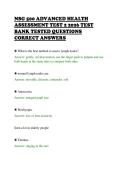 NSG 500 ADVANCED HEALTH&NewLine;ASSESSMENT TEST 2 2026 TEST&NewLine;BANK TESTED QUESTIONS&NewLine;CORRECT ANSWERS