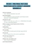 FIN 801 - TMU FINAL TEST 2026&NewLine;QUESTIONS WITH CORRECT ANSWERS&NewLine;GRADED A&plus;