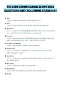 FIN CERT CERTIFICATION SCRIPT 2026&NewLine;QUESTIONS WITH SOLUTIONS GRADED A&plus;