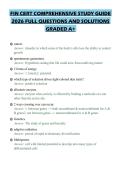 FIN CERT COMPREHENSIVE STUDY GUIDE&NewLine;2026 FULL QUESTIONS AND SOLUTIONS&NewLine;GRADED A&plus;