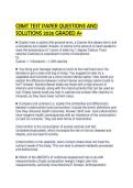 CBMT TEST PAPER QUESTIONS AND&NewLine;SOLUTIONS 2026 GRADED A&plus;