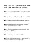 FINAL EXAM 3 NSG 434 2026 CERTIFICATION&NewLine;EVALUATION QUESTIONS AND ANSWERS&NewLine;