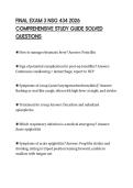 FINAL EXAM 3 NSG 434 2026&NewLine;COMPREHENSIVE STUDY GUIDE SOLVED&NewLine;QUESTIONS