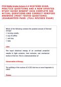 FTCE Middle Grades Science 5-9 MIDTERM EXAM&comma; &NewLine;PRACTICE QUESTIONS AND A NEW UPDATED &NewLine;STUDY GUIDE NEWEST 2026 COMPLETE 500 &NewLine;ACTUAL QUESTIONS AND CORRECT VERIFIED &NewLine;ANSWERS &lpar;MOST TESTED QUESTIONS&rpar; &NewLine;&vert;GUARANTEED PASS&period; &lpar;FULL REVISED EXAM&rpar; &NewLine;FTCE Middle Grad