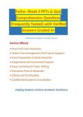 Patho- Week 3 PPTs & Quiz Comprehensive Questions &lpar;Frequently Tested&rpar; with Verified Answers Graded A&plus;