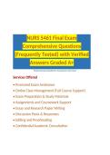 NURS 5461 Final Exam Comprehensive Questions &lpar;Frequently Tested&rpar; with Verified Solutions Graded A&plus;