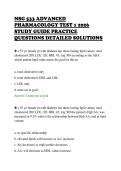 NSG 533 ADVANCED&NewLine;PHARMACOLOGY TEST 1 2026&NewLine;STUDY GUIDE PRACTICE&NewLine;QUESTIONS DETAILED SOLUTIONS