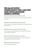 NSG 533 ADVANCED&NewLine;PHARMACOLOGY TEST 1 2026 TEST&NewLine;BANK TESTED QUESTIONS&NewLine;CORRECT ANSWERS