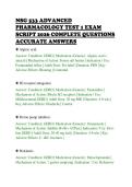 NSG 533 ADVANCED&NewLine;PHARMACOLOGY TEST 1 EXAM&NewLine;SCRIPT 2026 COMPLETE QUESTIONS&NewLine;ACCURATE ANSWERS