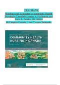 Test Bank For Stanhope and Lancaster's Community Health Nursing in Canada &ndash; Binder Ready 4th Edition &vert; Verified Questions and Answers 2026