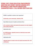 CESSWI PART I EXAM 2026 ACTUAL EXAM APPROVED &NewLine;QUESTIONS AND CORRECT VERIFIED ANSWERS WITH &NewLine;RATIONALES &lpar;A NEW UPDATED VERSION 2026&rpar; &NewLine;&vert;GUARANTEED PASS A&plus; &vert;FULL REVISED CESCP EXAM 2026