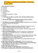 Michigan Residential Builder Licensing Exam 2025&period;