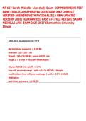 NR 667 Sarah Michelle Live study Exam  COMPREHENSIVE TEST &NewLine;BANK FINAL EXAM APPROVED QUESTIONS AND CORRECT &NewLine;VERIFIED ANSWERS WITH RATIONALES &lpar;A NEW UPDATED &NewLine;VERSION 2026&rpar; &vert;GUARANTEED PASS A&plus; &vert;FULL REVISED SARAH &NewLine;MICHELLE LIVE  EXAM 2026-2027 Chamberlai