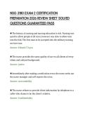 NSG 3180 EXAM 2 CERTIFICATION&NewLine;PREPARATION 2026 REVIEW SHEET SOLVED&NewLine;QUESTIONS GUARANTEED PASS