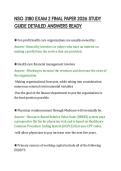 NSG 3180 EXAM 2 FINAL PAPER 2026 STUDY&NewLine;GUIDE DETAILED ANSWERS READY
