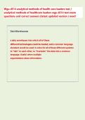 WGU D514 ANALYTICAL METHODS OF HEALTHCARE LEADERS 
