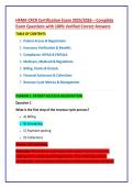 HFMA CRCR Certification Exam 2025&sol;2026 &ndash; Complete &NewLine;Exam Questions with 100&percnt; Verified Correct Answers