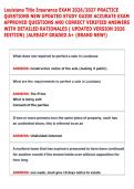 Louisiana Title Insurance EXAM 2026&sol;2027 