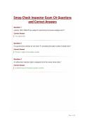 Smog Check Inspector Exam CA Questions and Correct Answers&NewLine;