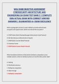 WGU D488 OBJECTIVE ASSESSMENT&NewLine;CYBERSECURITY ARCHITECTURE AND&NewLine;ENGINEERING OA EXAM TEST BANK 2 &vert; COMPLETE&NewLine;2026 ACTUAL EXAM WITH CORRECT VERIFIED&NewLine;ANSWERS &vert; GUARANTEED A&plus; EXAM EXCELLENCE