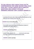 3rd class stationary steam engineer license prep Test &NewLine;COMPREHENSIVE TEST BANK REVIEW FINAL EXAM &NewLine;2026-2027 LATEST UPDATE WITH COMPLETE &NewLine;QUESTIONS AND CORRECT DETAILED &NewLine;ANSWERSVERIFIED 100&percnt; ALREADY GRADED A&plus;