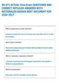 NU 671 ACTUAL Final Exam QUESTIONS AND &NewLine;CORRECT DETAILED ANSWERS WITH &NewLine;RATIONALES&vert;AGRADE BEST DOCUMENT FOR &NewLine;2026-2027 