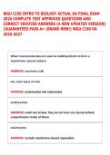 WGU C190 INTRO TO BIOLOGY ACTUAL OA FINAL EXAM 2026 