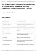ITEC makeup EXAM fully solved & updated 2026-2027&lpar;latest version verified for accuracy&rpar; &lpar;Questions &plus; Answers&rpar; Solved 100&percnt; Correct&excl;&excl;&NewLine;&NewLine;