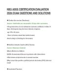 NSG 6005 CERTIFICATION EVALUATION&NewLine;2026 EXAM QUESTIONS AND SOLUTIONS