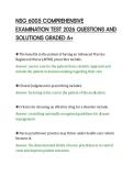 NSG 6005 COMPREHENSIVE&NewLine;EXAMINATION TEST 2026 QUESTIONS AND&NewLine;SOLUTIONS GRADED A&plus;
