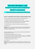  LSUS MHA 706 Module 1 Quiz&colon; Introduction to Healthcare Systems & Management  2026&sol;2027 &vert; Q&A with Rationales &vert; Guaranteed Pass - A&plus; Graded