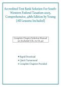 Test Bank For South-Western Federal Taxation 2025&colon; Comprehensive 48th Edition by Young&comma; Nellen & Hoffman &vert; Verified Questions and Answers 2026