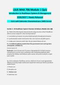 LSUS MHA 706 Module 1 Quiz&colon; Introduction to Healthcare Systems & Management ACTUAL EXAM 2026&sol;2027 &vert; Q&A with Rationales &vert; Guaranteed Pass - A&plus; Graded