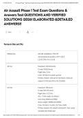 Air Assault Phase 1 Test Exam Questions & Answers Test QUESTIONS AND VERIFIED SOLUTIONS &vert;2026&vert; ELABORATED &DETAILED ANSWERS&excl;&excl;&NewLine;&NewLine;