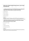 NURS 121L-B &vert; Medical-Surgical Nursing Practicum &vert; Exam 3 Study&NewLine;Guide 2026 &vert;WCU