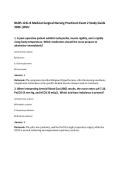 NURS 121L-B Medical-Surgical Nursing Practicum Exam 2 Study Guide&NewLine;2026 &vert;WCU