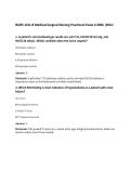 NURS 121L-B Medical-Surgical Nursing Practicum Exam 4 2026 &vert;WCU
