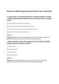NURS 121L-B Medical-Surgical Nursing Practicum - Exam 1 2026 &vert;WCU
