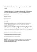 NURS 121L-B Medical-Surgical Nursing Practicum Final Exam 2026&NewLine;&vert;WCU