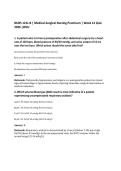 NURS 121L-B &vert; Medical-Surgical Nursing Practicum &vert; Week 12 Quiz&NewLine;2026 &vert;WCU